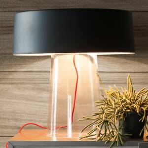 Prandina Prandina Glam stolní lampa 48cm čirá/černá