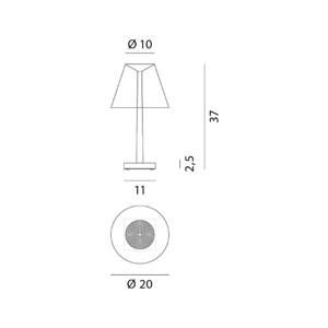 Rotaliana Rotaliana Dina T1 LED stolní lampa bílá/bronz