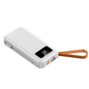 EGA P2 White - Power banka 10000 mAh s USB-C a Lightning kabely