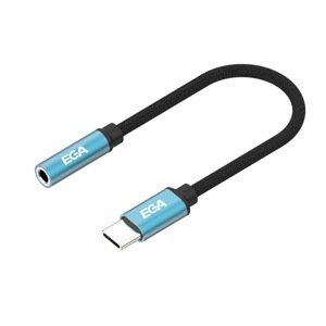 EGA Y01 Blue - redukce z USB-C na Jack sluchátkový konektor