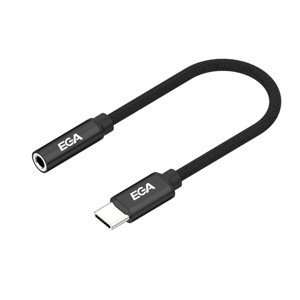 EGA Y01 Black - redukce z USB-C na Jack sluchátkový konektor
