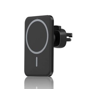 15W magnetická bezdrátová nabíječka MagSafe s držákem do auta - černá