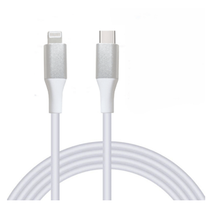 EnviroBest Kabel USB-C / Lightning - 1 metr - 25W, PD - bílý