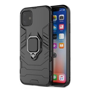 Pouzdro silikon Apple iPhone 7, 8, SE 2020 Ring Armor Case černé