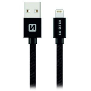 Swissten Textile USB/LIGHTNING 0,2 m