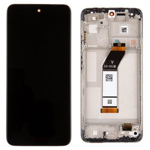 LCD display Xiaomi Redmi 10 + dotyk + přední kryt Service Pack Original černý