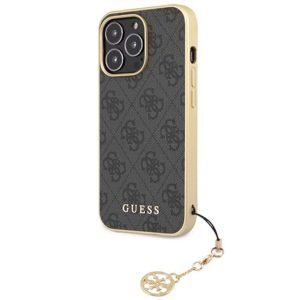 Pouzdro Guess 4G Charms zadní kryt GUHCP13LGF4GGR Apple iPhone 13 PRO Grey