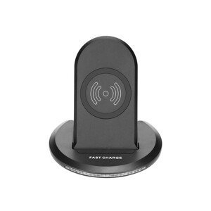 Nabíječka MoMax U8 Qi bezdrátové nabíjení 10W polohovatelný stojánek černá