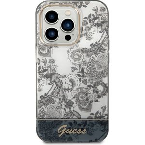 Pouzdro Guess PC/TPU Toile De Jouy iPhone 14 Pro šedé