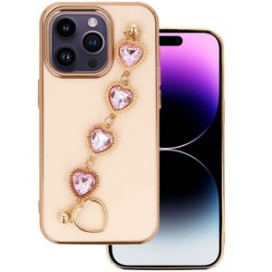 Pouzdro silikon Apple iPhone 13 Deco Chain Loop vzor 2 růžové