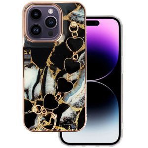 Pouzdro silikon Apple iPhone 13 PRO Deco Chain Loop vzor 1 černé