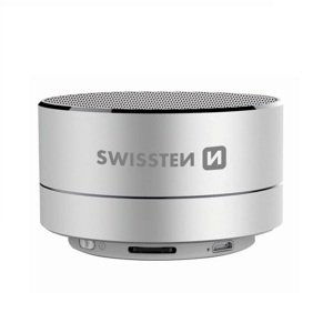 Reproduktor Swissten i-METAL 3W, slot SD, BT 4.0 stříbrný