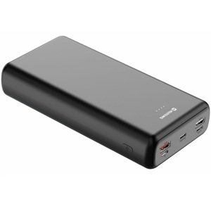 Zdroj záložní PowerBank 30000mAh SWISSTEN Line 20W QC 3.0 Li-pol, USB, USB-C, microUSB černý