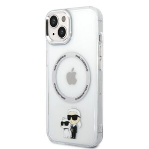 Pouzdro Karl Lagerfeld MagSafe Kompatibilní IML Karl and Choupette NFT iPhone 13 Pro Transparent