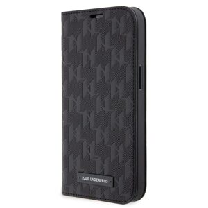 Pouzdro Book Karl Lagerfeld PU Saffiano Monogram pro Apple iPhone 14 Black