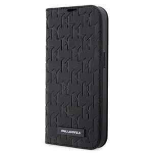 Pouzdro Book Karl Lagerfeld PU Saffiano Monogram pro Apple iPhone 13 PRO MAX Black