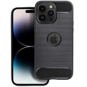 Pouzdro silikon Apple iPhone 14 PRO MAX Forcell Carbon s výztuhou černé