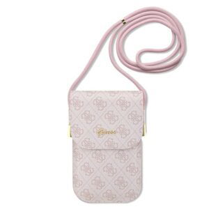 Pouzdro Guess PU 4G Metal Logo Script Phone Bag Pink