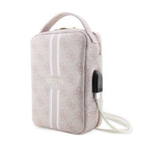 Pouzdro Guess PU 4G Printed Stripes Travel Universal Bag Pink