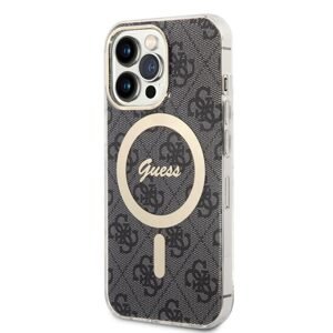 Pouzdro Guess 4G IML MagSafe zadní kryt pro Apple iPhone 13 PRO Black