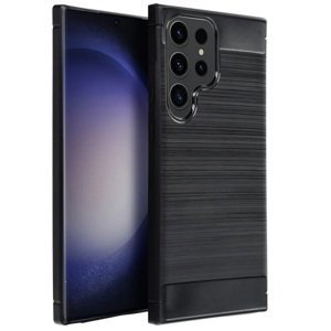 Pouzdro silikon Samsung S911 Galaxy S23 Forcell Carbon s výztuhou černé