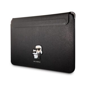 Pouzdro Karl Lagerfeld Saffiano Karl and Choupette NFT Computer Sleeve 13/14" Black