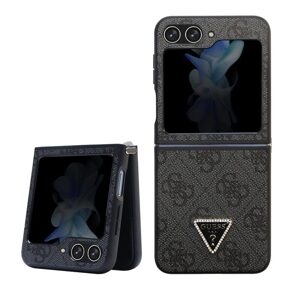 Pouzdro Guess 4G PU Leather Triangle zadní kryt pro Samsung F731 Galaxy Z Flip 5 Black