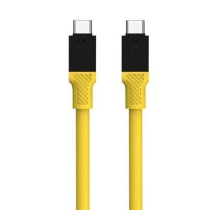 USB datový kabel Tactical Fat Man Cable USB-C/USB-C 60W 1m žlutý