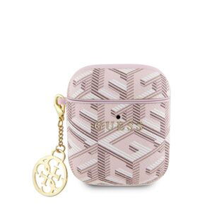 Pouzdro Guess PU G Cube Charm pro Apple AirPods 1/2 Pink