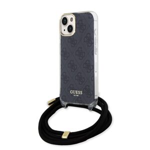 Pouzdro Guess IML 4G Printed Crossbody Apple iPhone 15 Black