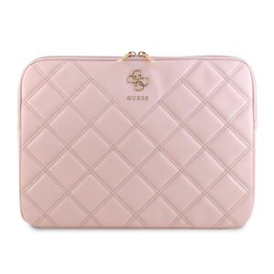 Pouzdro Guess PU Quilted 4G Metal Logo Computer Sleeve 13/14" Pink