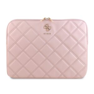 Pouzdro Guess PU Quilted 4G Metal Logo Computer Sleeve 13/14" Pink