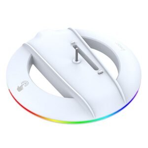 iPega P5S025S vertikální stojan s RGB podsvícením pro PS5 Slim White