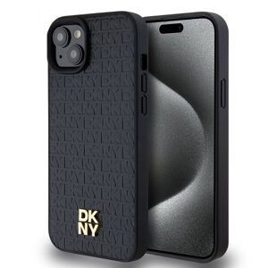 Pouzdro DKNY PU Leather Repeat Pattern Stack Logo Magsafe Apple iPhone 13 Black