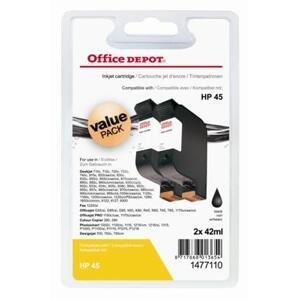 Kazeta inkoustová Office Depot kompatibilní s HP 51645A/2x45 dvojbalení, černá