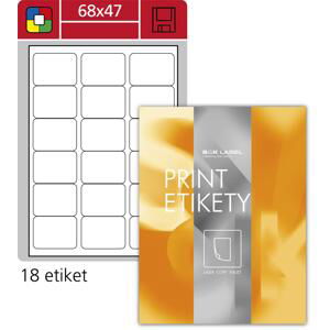SK Label Univerzální etikety S&K Label - bílé, 68 x 47 mm, 1800 ks