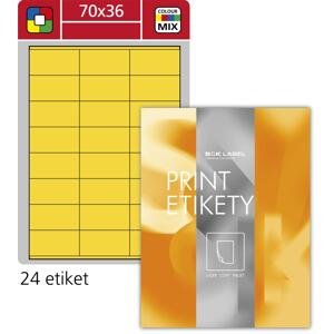 SK Label Univerzální etikety S&K Label - žluté, 70 x 36 mm, 2 400 ks