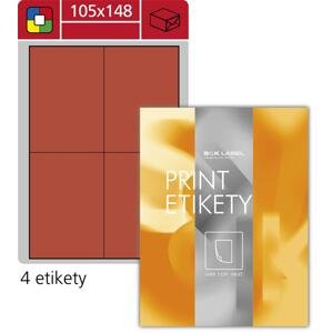 SK Label Univerzální etikety S&K Label - červené, 105 x 148 mm, 400 ks