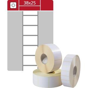 SK Label Etikety na kotoučku S&K Label termotransferové, 38 x 25 mm, bílé, 3 000 ks