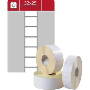 SK Label Etikety na kotoučku 32 x 25 mm - termotransferové, bílé, 4 000 ks