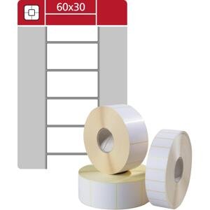 SK Label Etikety na kotoučku 60 x 30 mm - termotransferové, bílé, 2 500 ks