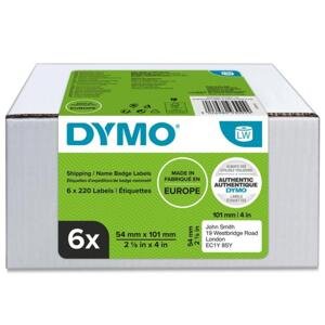 Štítky pro LabelWriter Dymo - 101 x 54 mm, bílá, 6 rolí po 220 ks