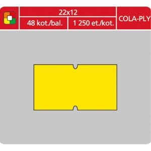 SK Label Cenové etikety COLAPLY - 22x12, 1250 ks, žluté