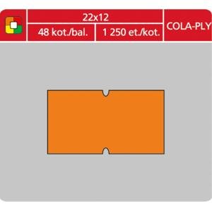 SK Label Cenové etikety COLAPLY - 22x12, 1250 ks, oranžové