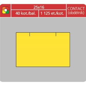 SK Label Cenové etikety CONTACT - 25x16, 1125 ks, žluté