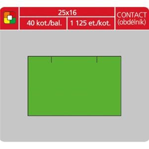 SK Label Cenové etikety CONTACT - 25x16, 1125 ks, zelené