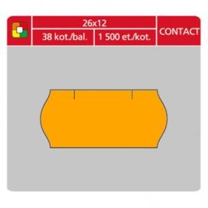 SK Label Cenové etikety CONTACT - 26x12, 1500 ks, 38 ks, oranžové