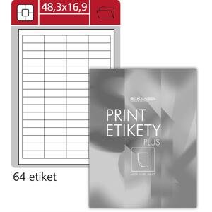 SK Label Univerzální etikety S&K Label - bílé, 48,5 x 16,9 mm, 6400 ks