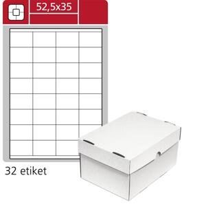 SK Label Univerzální etikety S&K Label - bílé, 52,5 x 35 mm, 32000 ks (1000 listů)