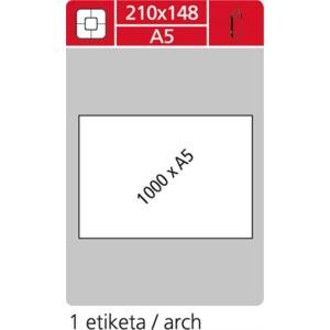 SK Label Univerzální etikety S&K Label - bílé, A5, 1 000 archů, 1 000 ks